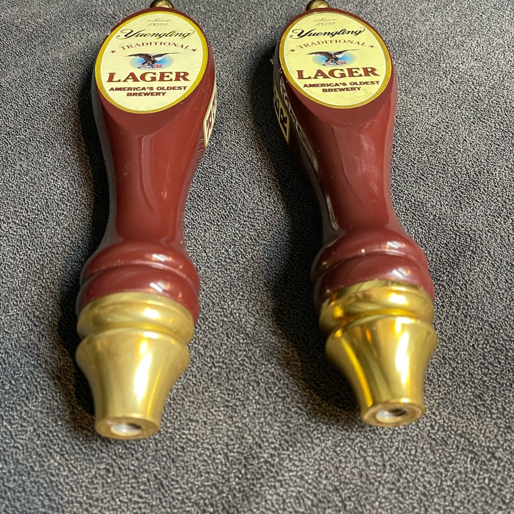 Yuengling Lager Tap Handles - Red and Gold